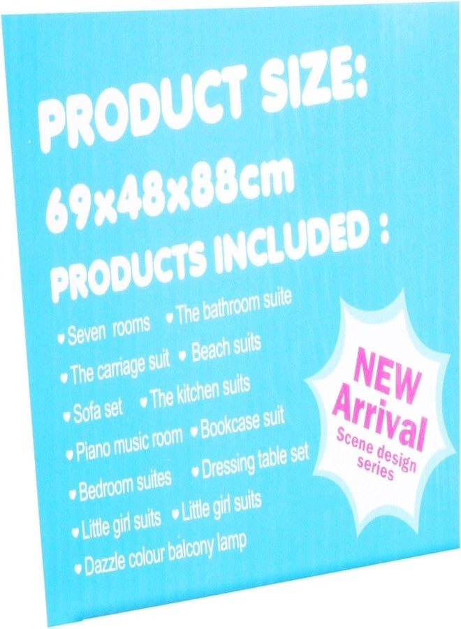 EXOMOON بيت الدمى فروزن من إكسومون | مجموعة لعب | بيت دمى للبنات | مجموعة لعب مع إكسسوارات | دمى مع أثاث | مجموعة لعب الأدوار | مناسب للأعمار من 3 إلى 8 سنوات (179 قطعة من بيت الدمى فروزن) - Image 4